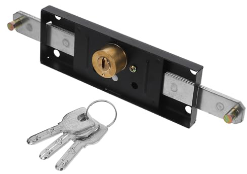 Yardenfun Serratura Per Garage a Saracinesca in Ferro Con Chiave, Serratura Di Sicurezza Antieffrazione Per Porta Avvolgibile Verticale, Protezione Resistente Per Magazzino e Cancello Commerciale