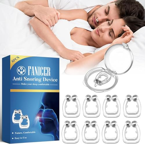 8 Pcs Clip Nasal Antirronquidos, Dilatadores Nasales Para Dormir, Respiradores Nasales Reutilizables Con Silicona, Mejora La RespiracióN Para Ayudar A Dormir, Hombre/Muje