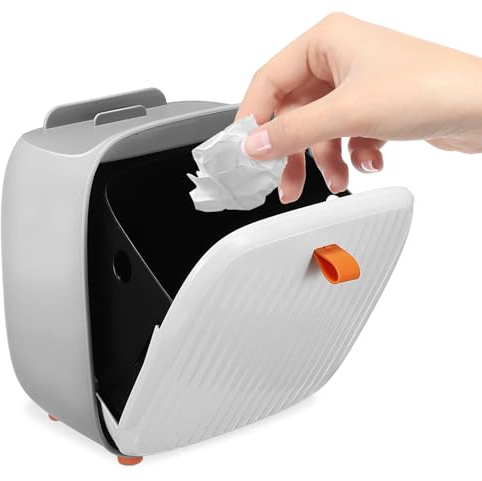 jojofuny Mini Poubelle de Bureau Blanche Couvercle Hermétique Panier Amovible Compacte Cuisine Chambre et Salle de Bain – Poubelle de Table Pratique et Polyvalente