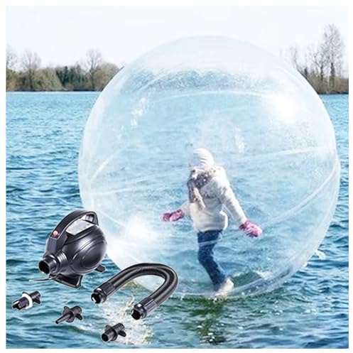 Bola inflable para caminar en el agua para playa y entretenimiento, PVC con bomba de aire eléctrica y cremallera
