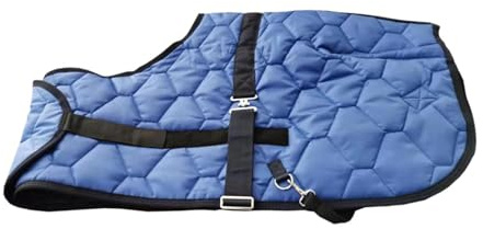 APLVFFZH Couverture pour Cheval Protection Hivernale Drap Équin Imperméable Vêtements Respirants avec Sangles Ajustables Adaptée à L'Équitation Marche Soins de, Bleu 90cm