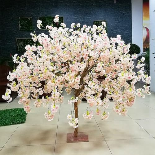 Artificial Rhododendron Tree with Real Trunk & Silk Flowers - Faux Azalea Tree for Indoor Outdoor Decor(I,4M)