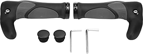 1 Par de cubiertas para manillar de bicicleta de montaña, empuñaduras de manillar antideslizantes con diseño de cuerno de goma, empuñaduras de bicicleta ergonómicas de TPR para man