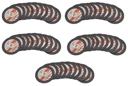 50 Pcs Mini Disque à Tronçonner 75mm, Alésage 10mm Meuleuse d'Angle Disques pour Bois, Carrelage et Métal