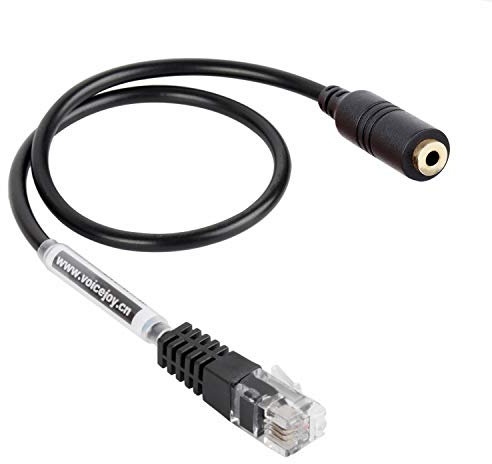 VoiceJoy Headset Adapter/Converter VoIP 2.5mm Headset to RJ9/RJ10 Plug ONLY for Cisco Phones,Cisco 794X 797X 796X 88XX 99XX Series