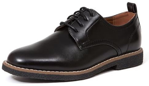 Deer Stags Boys' Zander Lace-up Dress Comfort Oxford Formal Kids’ Shoes / Black / Big Kid 4.5 / Medium