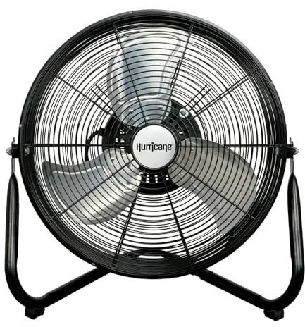 Hurricane 16 Pro Heavy Duty Orbital Floor Fan – 360 Degree Oscillation, Powerful 3-Speed Airflow with Adjustable Tilt for Home, Garage, and Workshop