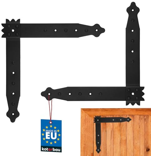 KOTARBAU® Fensterwinkel 250 x 250 1 Paar Bauwinkel Flachwinkel Eckwinkel Winkel Zierwinkel Pulverbeschichtung Schwarz Holzverbinder Verbinder