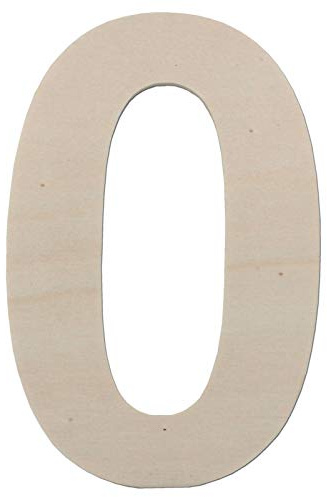Kleenes Traumhandel - Holz-Zahlen aus Pappelholz - Vielseitige Größen von 75mm bis 600mm - Ideal für DIY-Projekte und Dekoration - 1 Stück