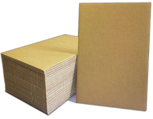50 Packs 9x12 Inch Cardboard Sheets, Premium Brown Kraft Corrugated Cardboard Backing and Corrugated Inserts Bulk for Shipping, Mailing,T-Shirts, DIY Décor and Crafts