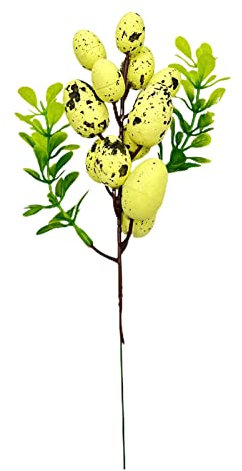 Dysetcs 6 st påskägg blomplockningar 8,7 konstgjorda påskägg trädgrenar påskgren med färgglada ägg för vårfest hem vas dekor