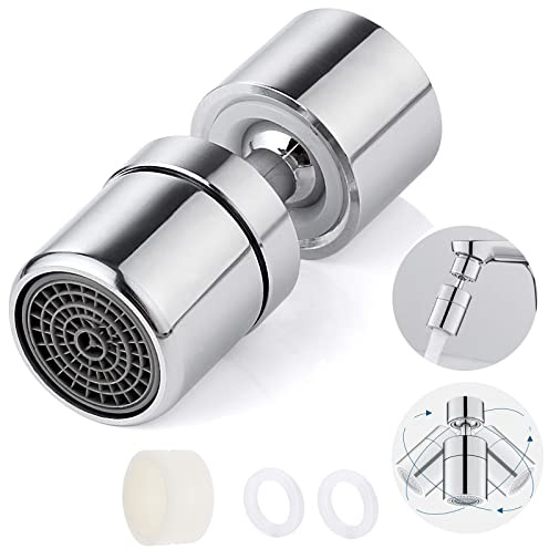 360° Wasserhahn Aufsatz Schwenkbar, M22/M24 Drehbare Wasserhahn Verlängerung, Wassersparende Perlatoren für Wasserhähne Multifunktionaler Strahlregler