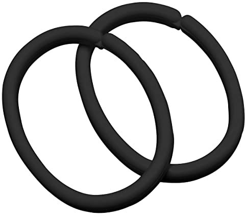 Sealskin Seallux - Anillos de plástico para Cortina de Ducha, 12 Unidades, Color Negro