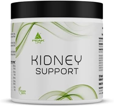 PEAK Kidney Support - 120 Capsules I 15 Servings I to Support the Kidneys with Astragalus Extract, Hawthorn Extract, Celery I for Drainage I Vegan