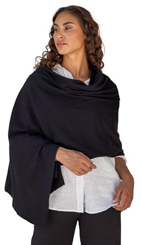 zestt Dreamsoft Travel Scarf, Wrap and Shawl, Organic Cotton, Black