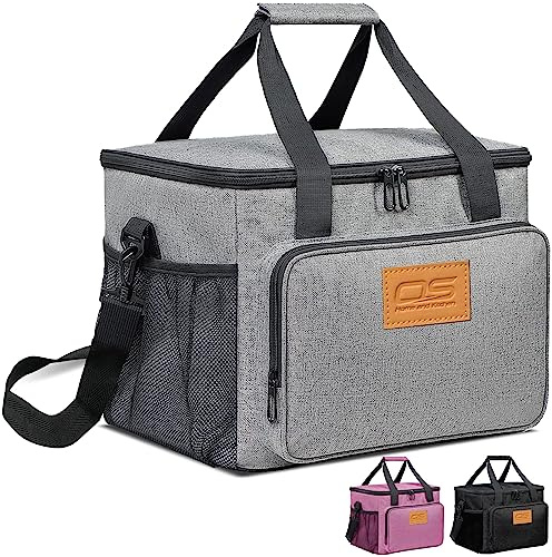 Insulated Portable Food Cooler Bag, Large Capacity, Waterproof, Lightweight, for Camping, BBQ, Travel, and Outdoor Activities
