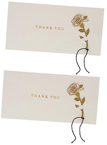 ifundom 2stücke Dankeskarten Mit Goldprägung Elegante Klappkarten Für Geburtstage Hochzeiten Shower Mehr Für Geldgeschenke Und Persönliche Botschaften