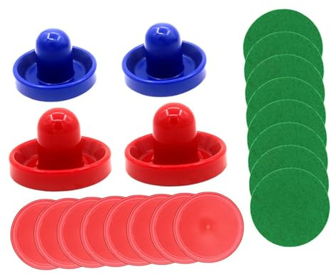 Qianly Mini Air Hockey Schieber Und Air Hockey Pucks Set, Air Hockey Schläger, Torgriffe, Schläger für Air Hockey Tischausrüstung für Kinder, Stil A