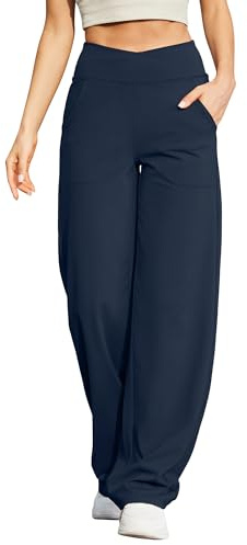 G4Free Leggings för kvinnor jeans jeggings rumplyft magkontroll yoga leggings för träning affärer vardagligt arbete, Mörk marinblå 33, M Lång