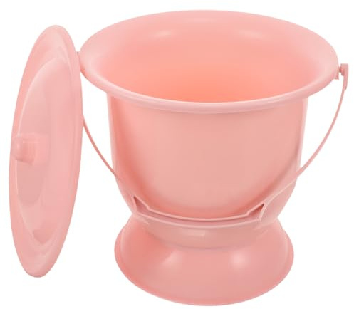 FRCOLOR Spucknapf-toilette Urintopf Für Die Nacht Bettpfanne Im Nachttopf Kunststoff Tragbarer Nachtspucknapf Urinal-toilette Urineimer Rosa Plastik Erwachsener Töpfchen