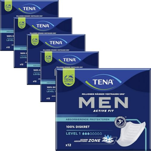 Men Active Fit Level 1 Pads Damenbinden 12 STÜCK x 5 Packungen