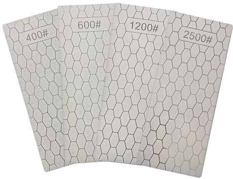 Diamant-Schleifstein-Set, 4 Stück, Diamant-Schärfer, grobe/mittel/feine Körnung, Körnung 400/600/1200/2500, perfekte Hilfe, Schärfer, Winkelführung