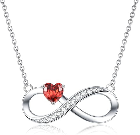 CERSLIMO Geschenke für Mutter/Schwester/Freundin/Tochter/Frau , Kette Silber 925 Unendlichkeitszeichen Halskette Infinity Herz Zirkonia Anhänger Mama Geburtstag/Freundschafts/Hochzeitstag Geschenk Weihnachten Muttertagsgeschenke Valentinstag