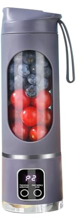 Begchy Frullatore Portatile Spremiagrumi Elettrici USB Mini Ricaricabile con 12 Cutter 3Gears C