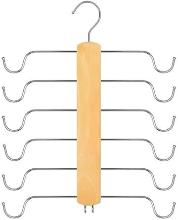 GLADIC Kleiderbügel 2 Stück Tank-Top-Kleiderbügel, um 360° drehbarer BH-Halter aus Holz, platzsparender Dessous-Kleiderbügel Coat Hanger