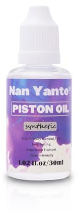 Nan Yante Trumpet Valve Oil with 3.8mm Angled Needle Tip, Professional Synthetic Piston Lubricant for Trumpet Cornet Tuba Euphonium, Fast Response Odorless Brass Instrument Maintenance, 1.01 oz(30ml)