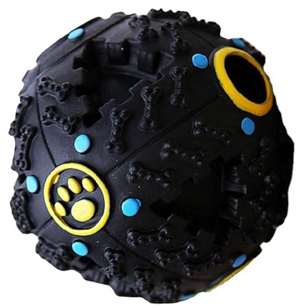 Kichererball für Hunde, Hundeball mit Kichergeräusch, interaktiver Apportierball für Hunde mit Sound | Spielzeug für Hundefutterstation | Spielzeug für Leckereien für Hunde, Ball