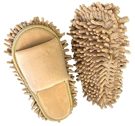 Lazy Chenille Mop Zapatillas de Piso Zapatilla de Limpieza Suave Uso Doméstico para Eliminar el Polvo del Hogar Lazy Clean Slipper Home Floor Mop Eliminación de Polvo de la Casa