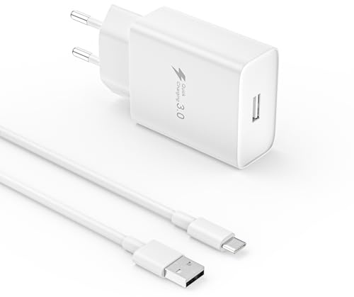 Chargeur USB C Rapide pour Samsung Galaxy A16 A15 A14 A13 A12 4G/5G A06 A05S A04S A55 A54 A35 A34 A53 A33 A32 A52 A25 S24 S23 S22 S21 S20, Compatible Xiaomi, Huawei, Google etc. avec 2m Câble USB C