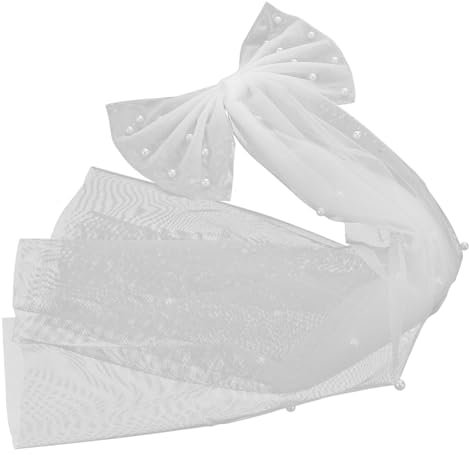 Holibanna Schleier Für Braut Und Junggesellinnenabschiede Mit Kunstperlen Haarschmuck Für Hochzeit Weiß Leichtgewichtig Passend Zur Robe