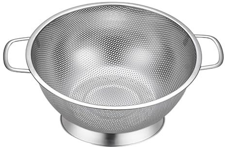 Bol Passoire En Acier Inoxydable De Grande Capacité - Accessoire De Cuisine Polyvalent, Idéal Pour Égoutter Et Ranger Les Aliments, Panier Inox Pratique Et Durable - Parfait Pour Toute Cuisine