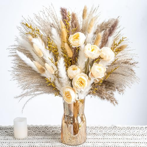 Boho Decor Bouquet - Artificial Flowers and Pampas Grass Decor kit