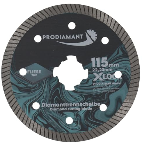 PRODIAMANT Disque à tronçonner diamanté X-Lock 115 mm pour carrelage et pierre naturelle - Accessoires de coupe de précision