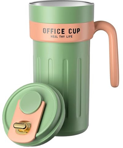 Homealexa 650 ml Kaffeebecher to go Termokaffeebecher 316 Edelstahl Isolierbecher Reisebecher Travel Coffee Mug auslaufsicher Autobecher mit Deckel und Griff