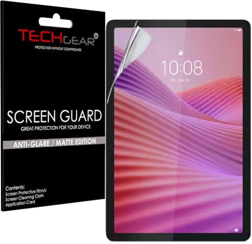 TECHGEAR Confezione 2 pellicole antiriflesso opache per Lenovo Tab 10,1 TB311 / TB311FU / TB311XU + panno pulizia schermo + scheda applicatore