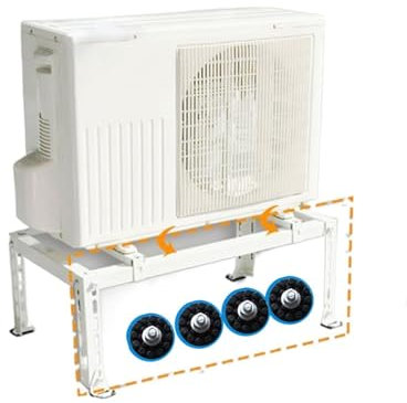 Soporte de Aire Acondicionado Split AC, Soporte de Montaje, Capacidad de Carga de 450 LB, Soporte de Suelo Resistente para minisplit sin ductos, Bomba de Calor AC (90 x 30 x 45 cm)