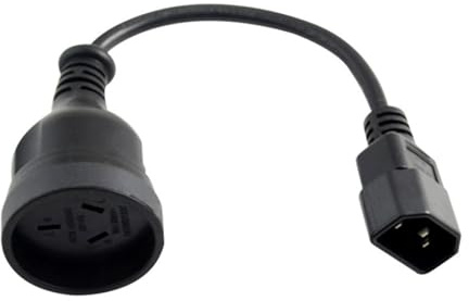 Ruiogoe IEC320 C14 Male Port To SAA Australia AU 3Pin Female Power Cord Adapters Wire Converters Extension Cable Line Black