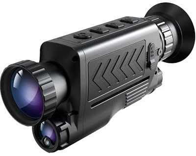 TOPDON TS005 Wärmebildkamera Jagd, 384x288 IR-Auflösung, 35mm verstellbares Objektiv, 600m Laserentfernung, 50Hz Wärmebild-Nachtsicht-Monokular, 64GB Speicher, für Tierbeobachtung & Outdoor-Erkundung