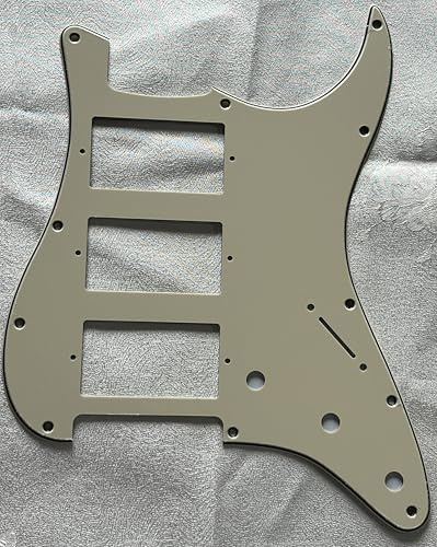 Pickguard für Fender Stratocaster HHH Style Gitarre Schlagbrett Schlagplatte (3-lagig, Vintage Gelb)