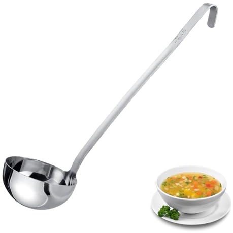 Westmark Schöpfkelle Pro – Kleine Edelstahl Suppenkelle für die Profi-Küche– Schöpflöffel für Saucen, Dressings & Co – Silber, Ø 11 cm, 350 ml