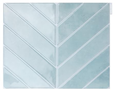 Putentfun Klebefliesen Küche, 10 Stück, 3D Fliesenaufkleber Fliesen Selbstklebend Metro Wandfliesen Küchenfliesen Selbstklebend Küchenrückwand Bad, 29 × 23 cm,B - Hellblau