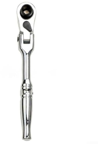 Bestgle 2 en 1 Mini destornillador de carraca, llave de trinquete de 1/4 pulgadas, 72 dientes, enchufe giratorio flexible y cabezal de destornillador de broca (2 piezas)