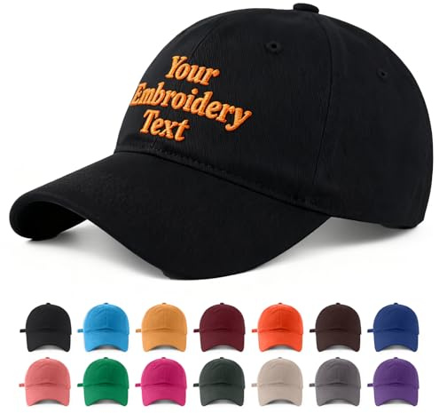 Cap Herren Mit Stickerei,Cap Personalisiert Mit Besticktem Text,Basecap Kappe Baseball Caps Cappy Für Herren Damen
