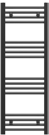 Granitan Termoarredo Bagno 40x110 cm - 369W - Termo Arredo da Bagno - Termoarredo Idraulico - Termosifone da Parete - Nero