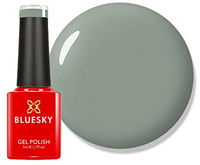 Bluesky Gel Nail Polish, Sage Scarf - 80570, Grey/Green, Long Lasting, Chip Resistant, 5ml (Requires Drying Under UV LED Lamp)
