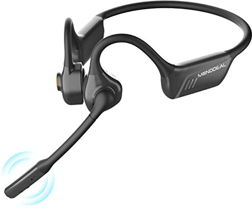 MONODEAL Casque Bluetooth avec Microphone, écouteurs Ouverts, Bluetooth 5.1, avec réduction du Bruit et Bouton muet, Connexion multipoint, Casque sans Fil pour Bureau, réunion, Conduite